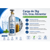 Carga de 2kg CO2 grau Alimentar