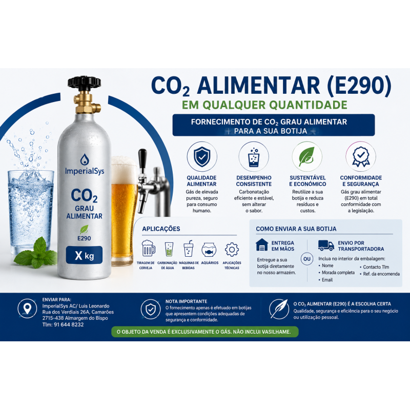 Carga CO₂ Alimentar 5kg (E290)