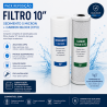 Pack Reposição Filtro 10" – Sedimento 5 Micron + Carbon Block (CTO)