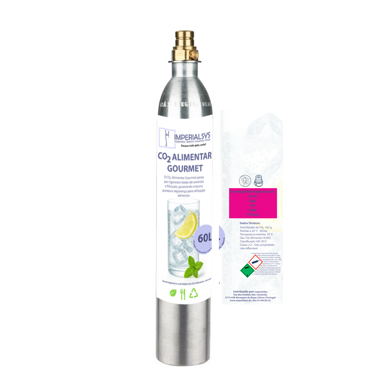 Botija CO2 425g Rosa - QuickConnect (Com Carga)