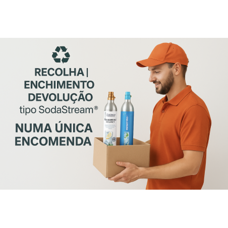 Recolha e Recarga de Botija compatível com sistemas de carbonatação de bebidas