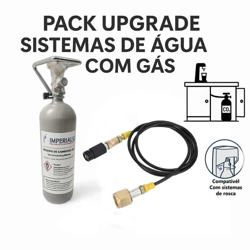 Pack Upgrade CO₂ para Sistemas de Água com Gás – Compatível com Rosca